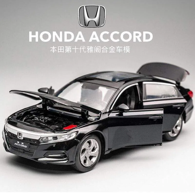 1:32 Honda Accord Model Die-casting Model Sound And Light Car Children's Toy Collectible Boy Birthday Gift E147