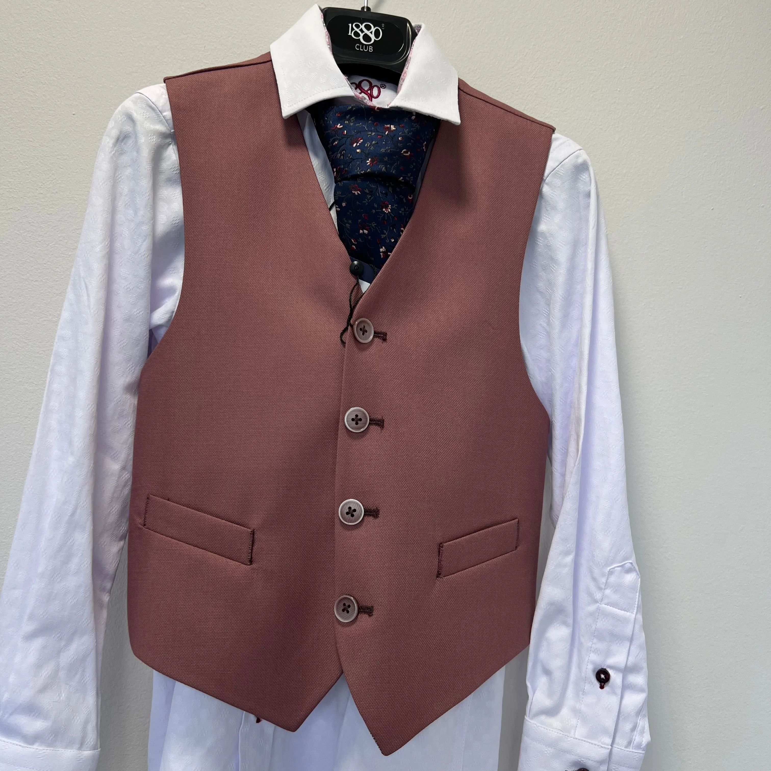 1880 Club Boys Blush Waistcoat