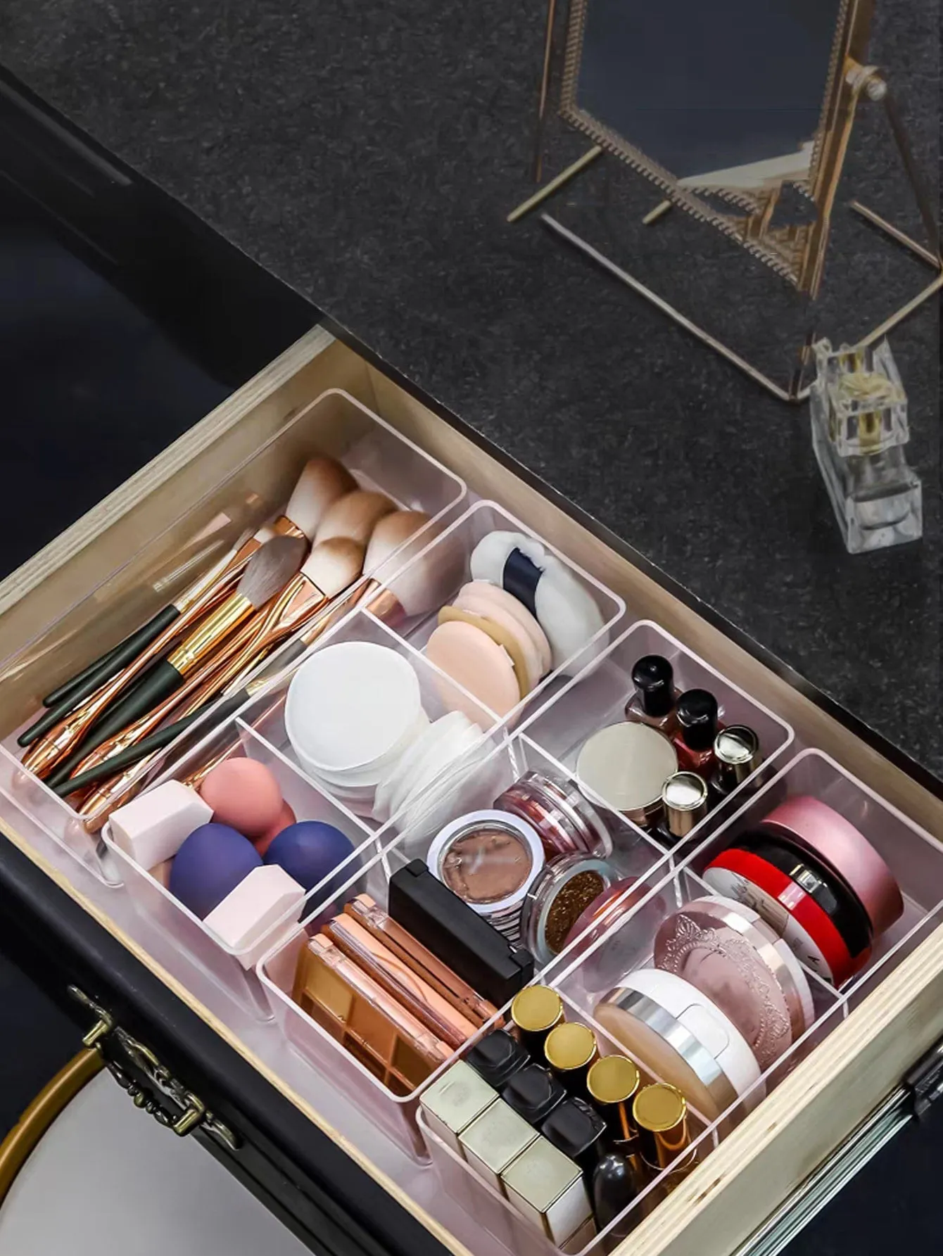 1pc Clear Cosmetic Storage Box