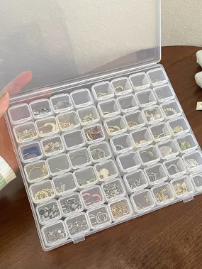 1pc Multi-grid Clear Jewelry Storage Box