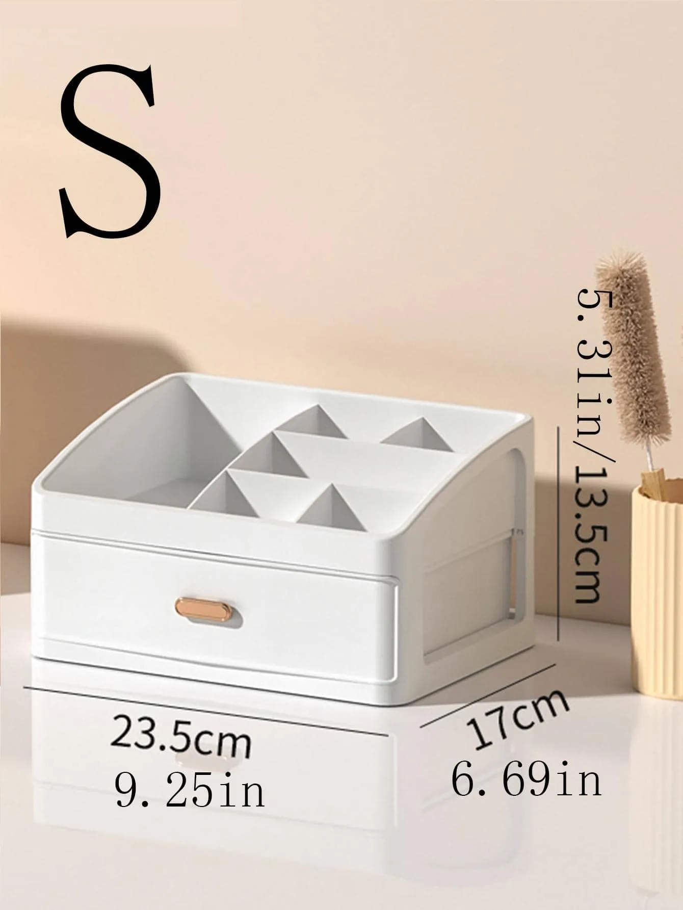 1pc Plastic Cosmetic Storage Box, Multi-layer Multifunction Makeup Storage Rack For Home