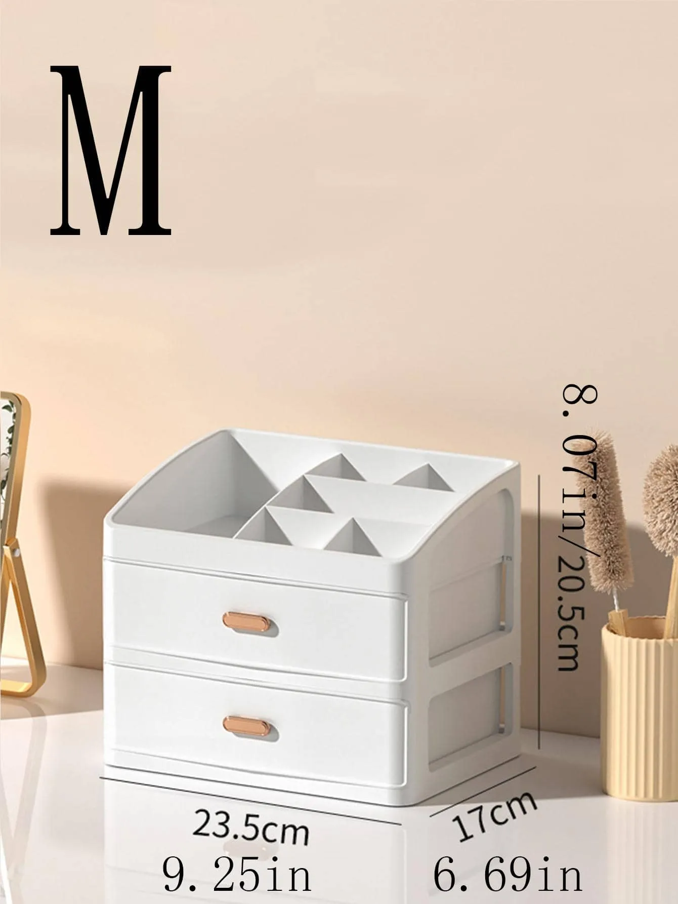 1pc Plastic Cosmetic Storage Box, Multi-layer Multifunction Makeup Storage Rack For Home