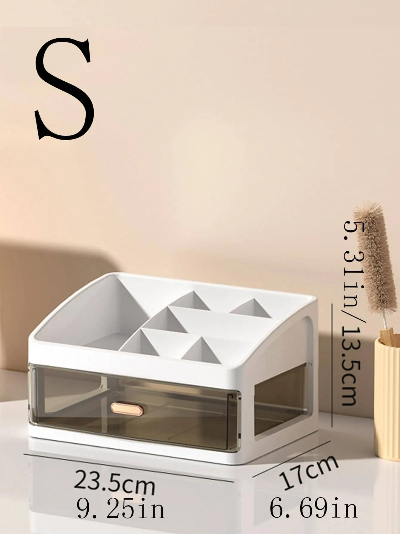 1pc Plastic Cosmetic Storage Box, Multi-layer Multifunction Makeup Storage Rack For Home