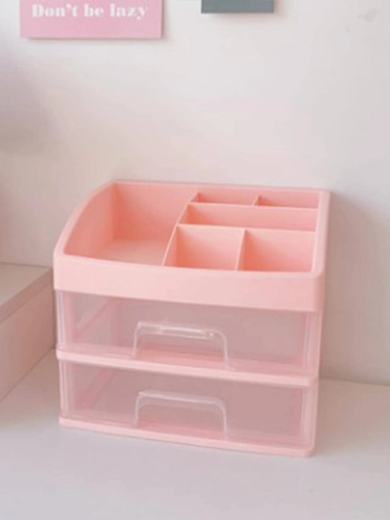 1pc Plastic Cosmetic Storage Box, Multi-layer Multifunction Makeup Storage Rack For Home