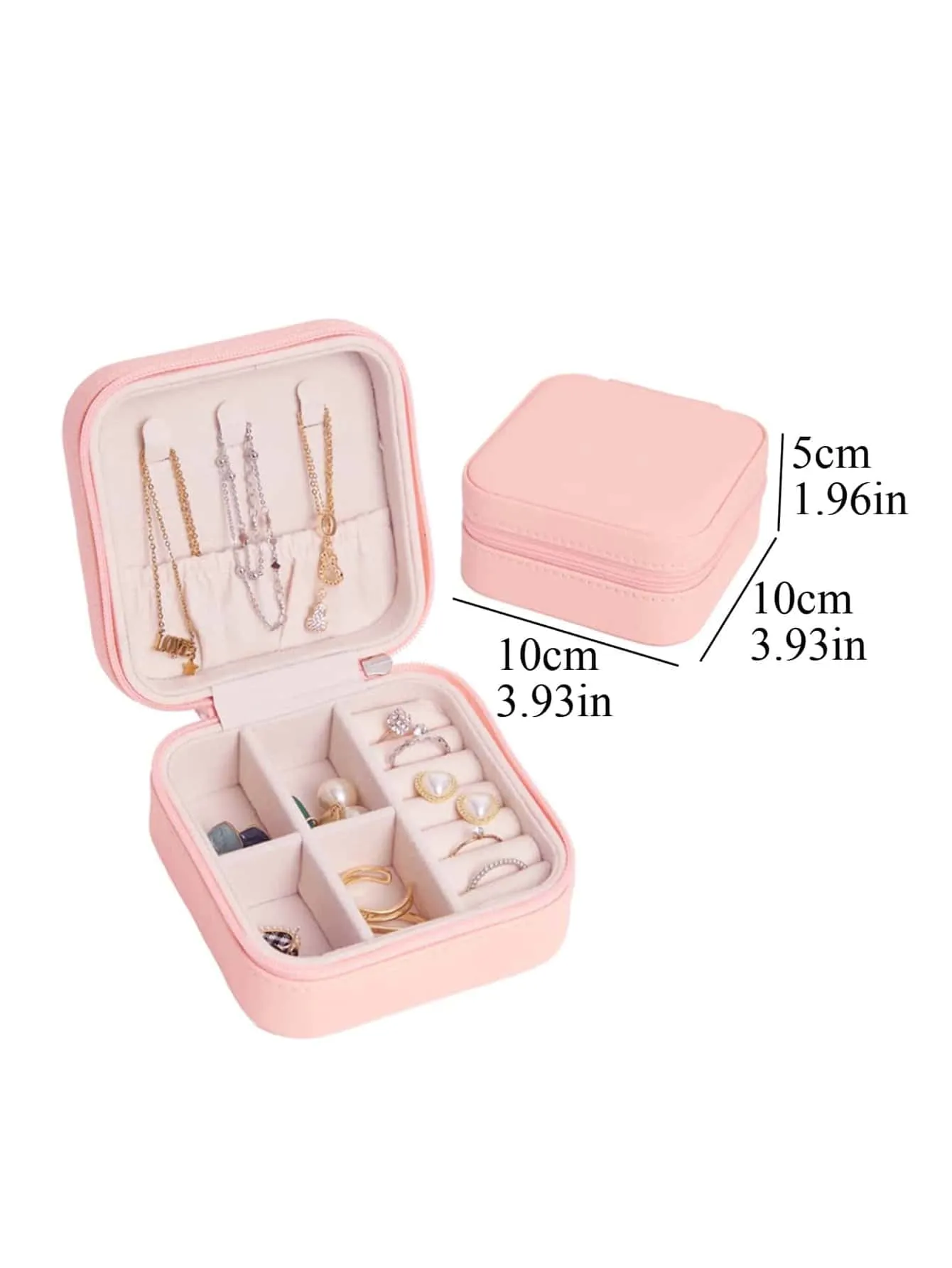 1pc Portable Jewelry Storage Box, Simple Small Jewelry Organizer For Outdoor