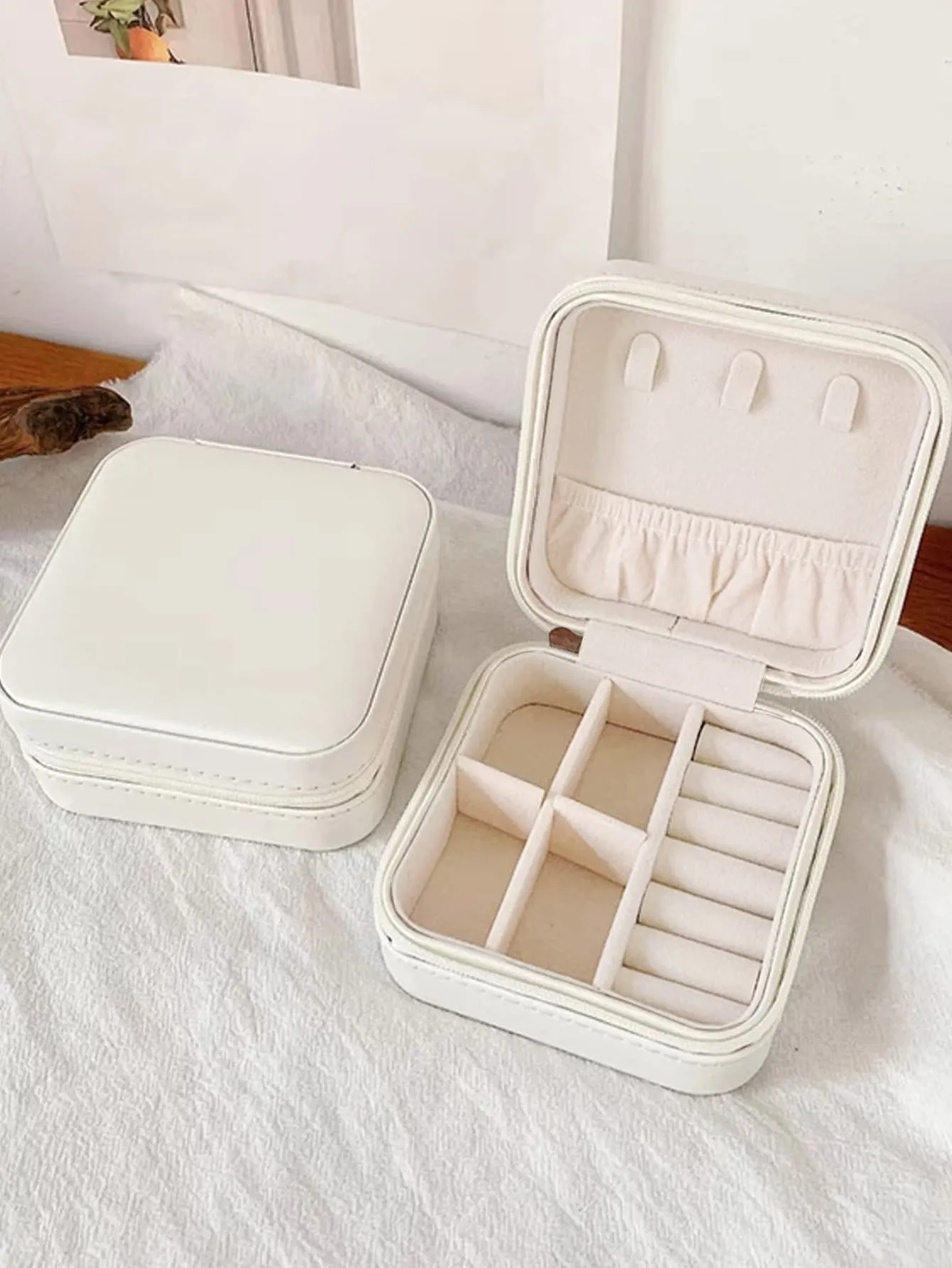 1pc Portable Jewelry Storage Box, Simple Small Jewelry Organizer For Outdoor