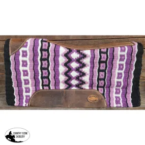 28x30  Barrel  Style Purple colored memory felt bottom saddle pad. Klassy cowgirl