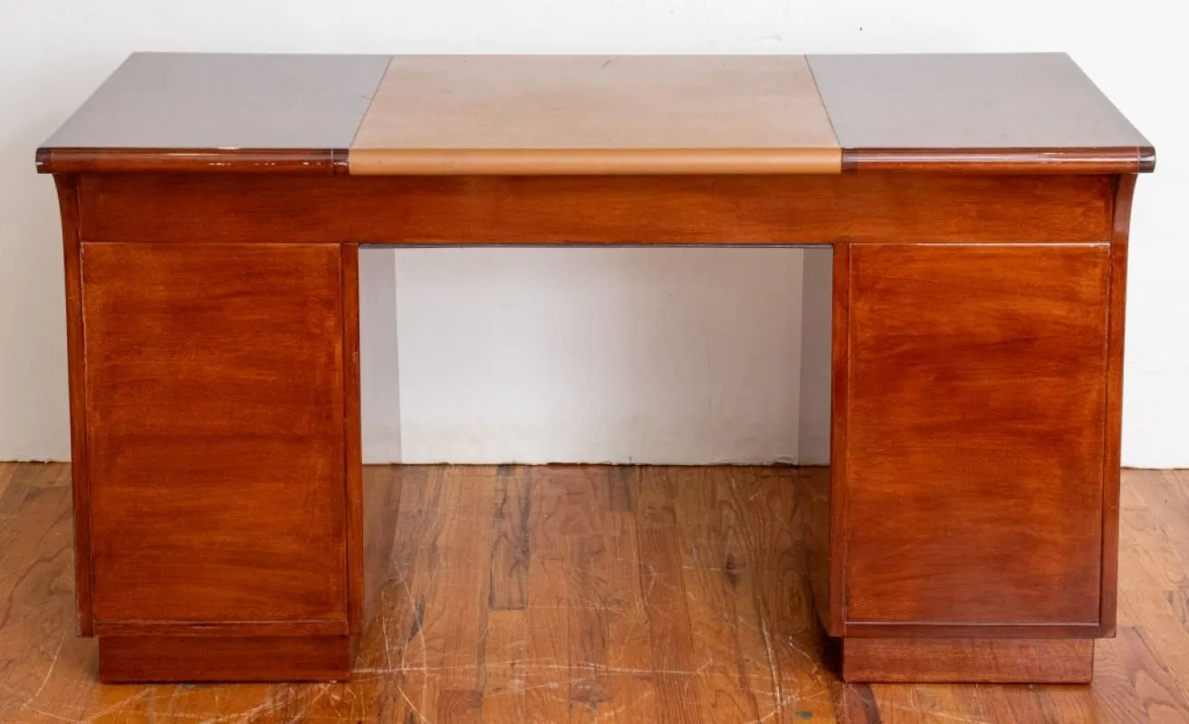 Art Deco Cherrywood Kneehole Desk