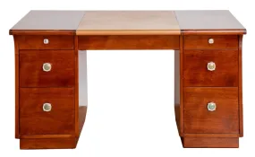 Art Deco Cherrywood Kneehole Desk