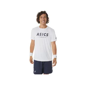 ASICS Men's Court Tennis Graphic Top (Brilliant White)