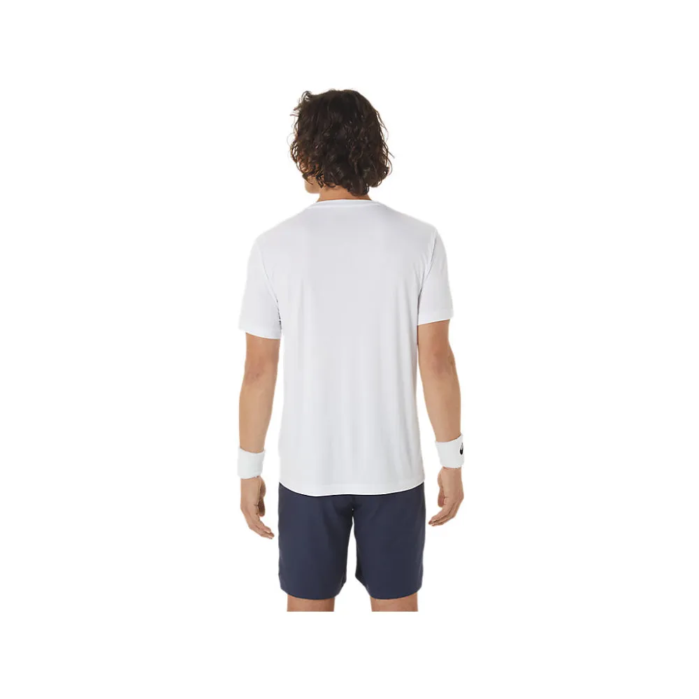 ASICS Men's Court Tennis Graphic Top (Brilliant White)