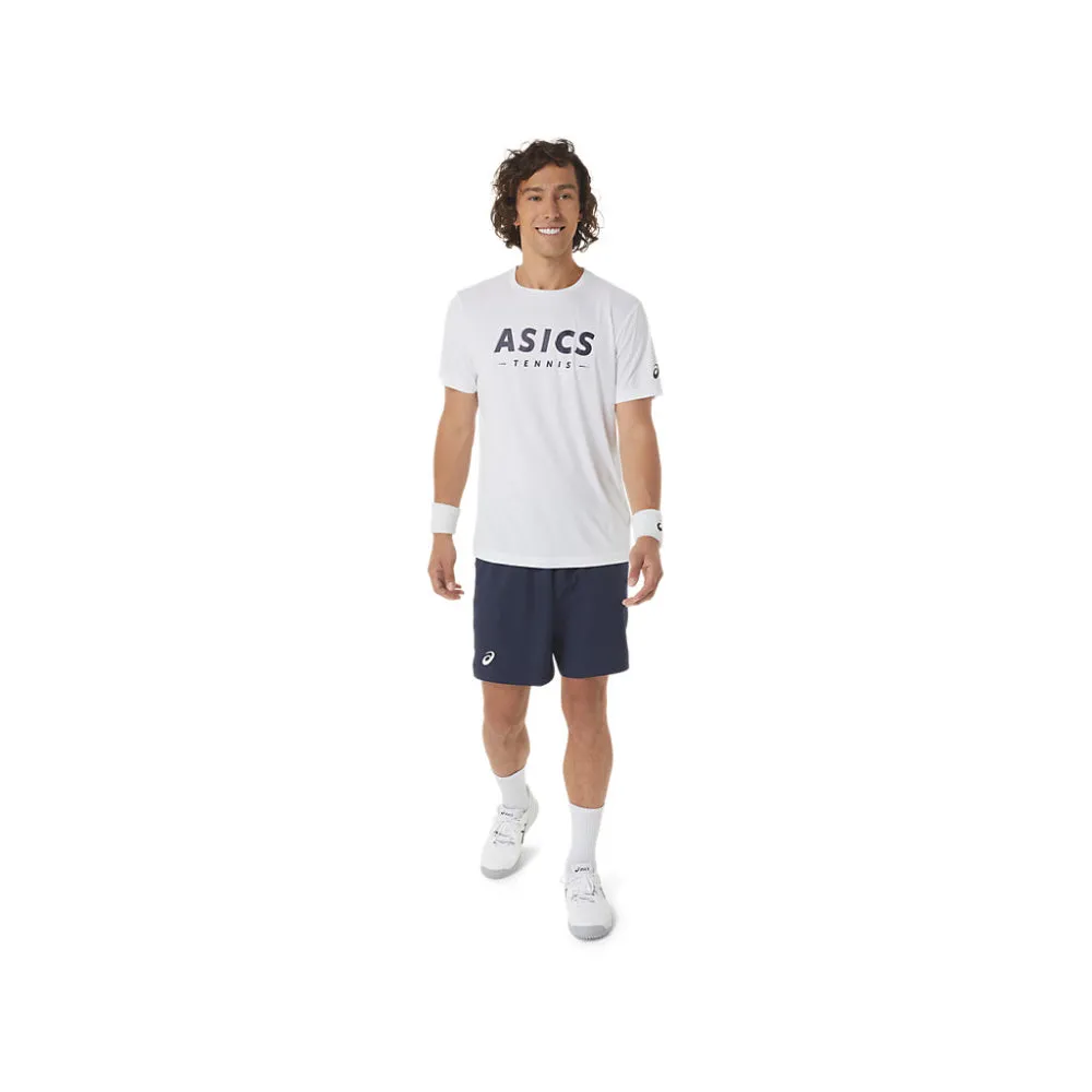 ASICS Men's Court Tennis Graphic Top (Brilliant White)