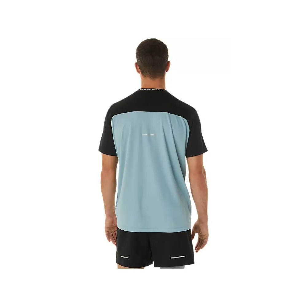 ASICS Men's Race Short Sleeve Top (Black/Light Steel)