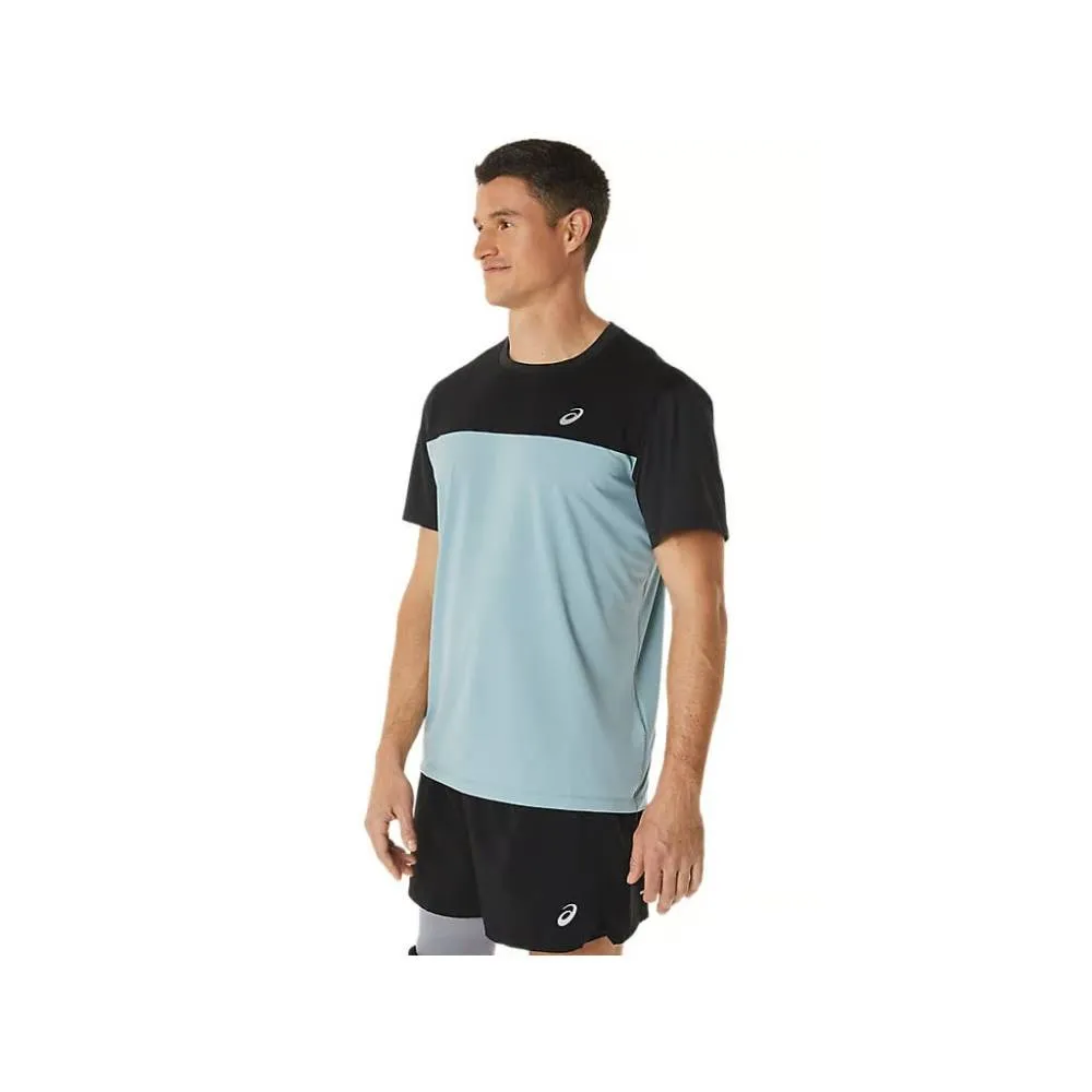 ASICS Men's Race Short Sleeve Top (Black/Light Steel)