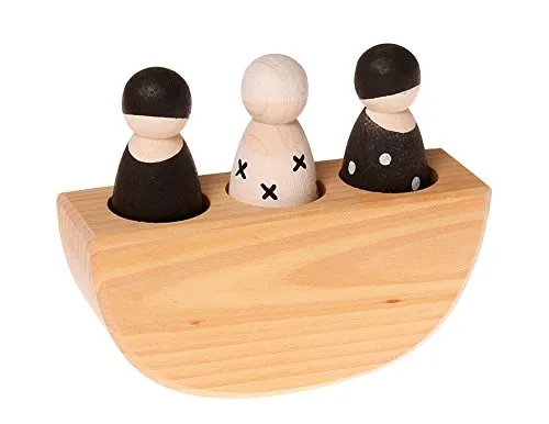 Authentic Grimm's 3 in 1 Boat Toy Monochrome