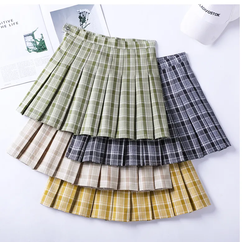 Avocado Pleated Skirt KF9456