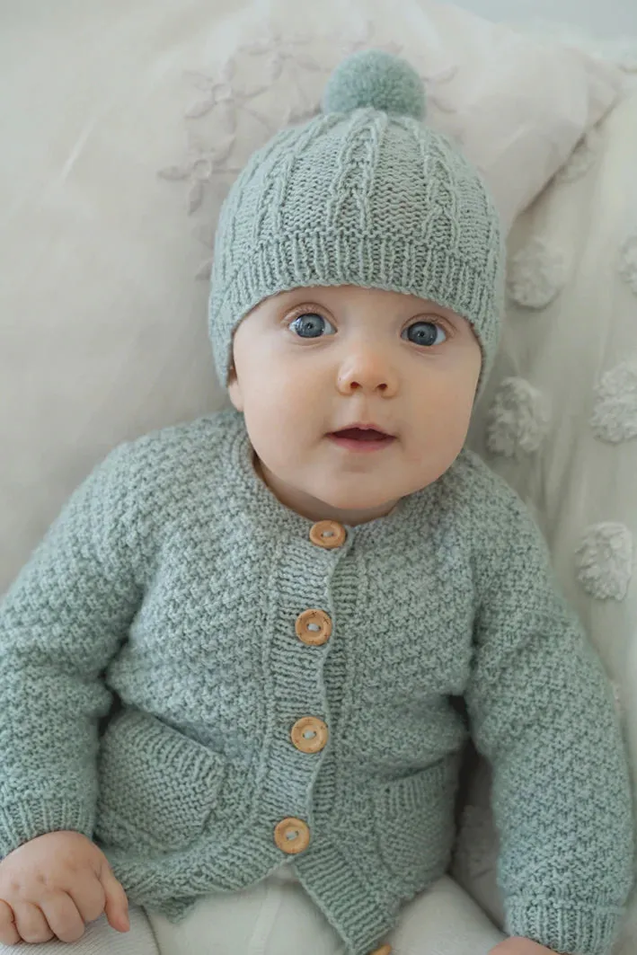 Baby Cakes Taylor Cardi & Hat Bc87 0-18months Knitting Pattern 4ply