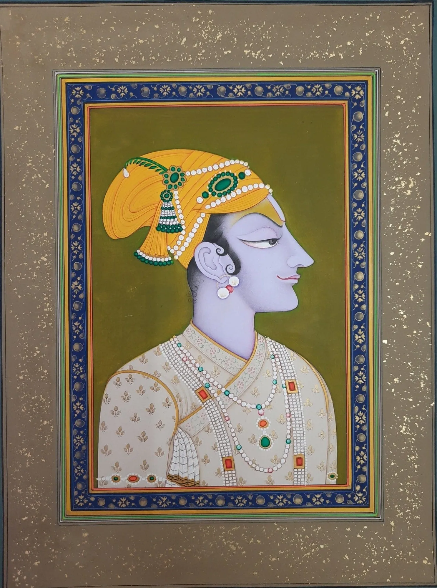 Bani Thani and Raja Samant in Miniature Painting Set by Mohan Prajapati