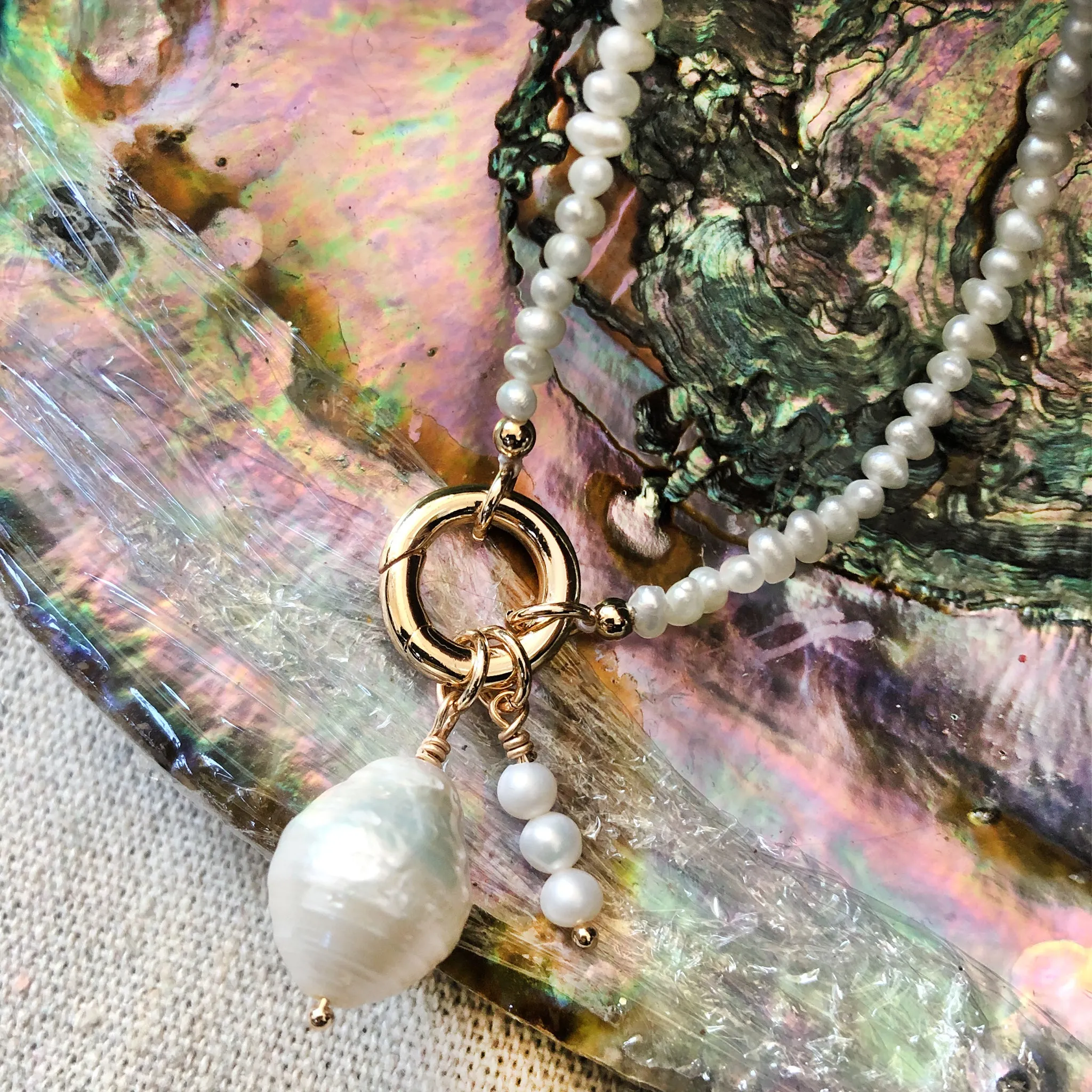 Baroque Pearl Charm