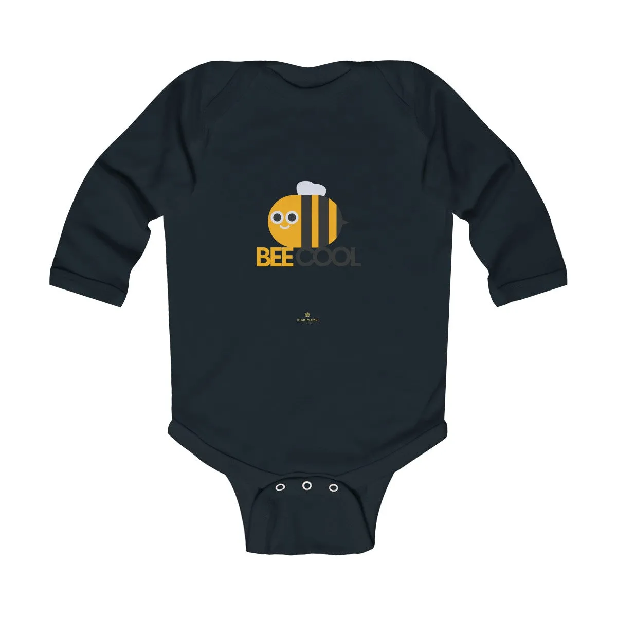 Bee Infant Long Sleeve Bodysuit, Be Cool Cute Baby Boy or Girls Kids Clothes- Made in USA