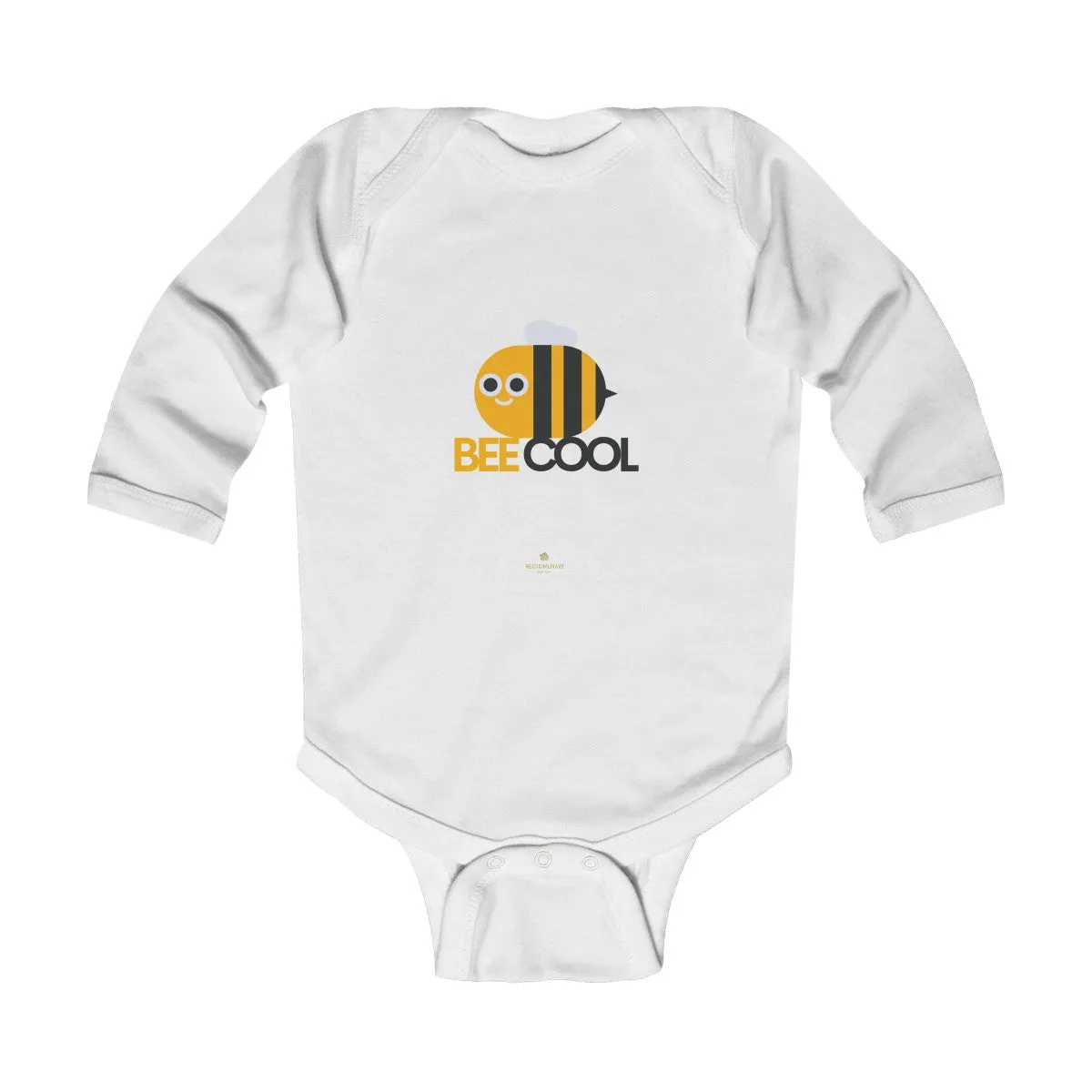 Bee Infant Long Sleeve Bodysuit, Be Cool Cute Baby Boy or Girls Kids Clothes- Made in USA