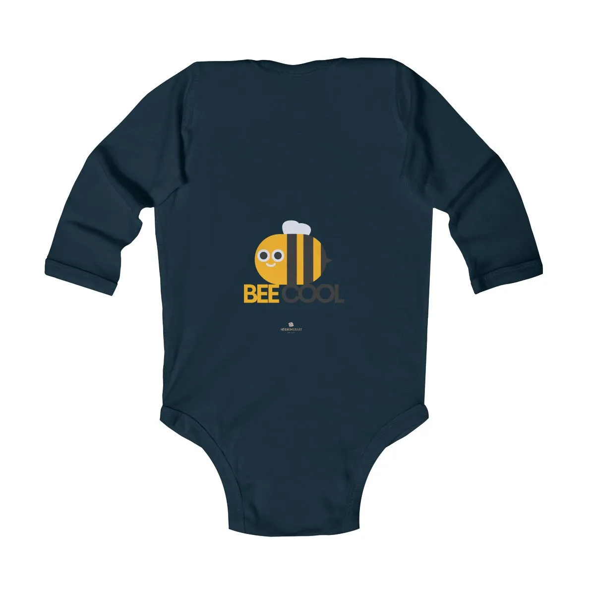 Bee Infant Long Sleeve Bodysuit, Be Cool Cute Baby Boy or Girls Kids Clothes- Made in USA