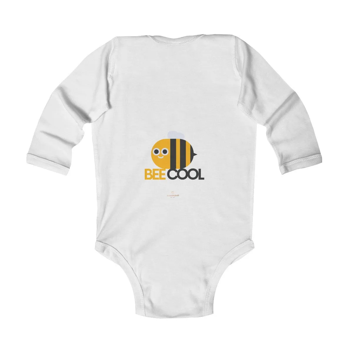 Bee Infant Long Sleeve Bodysuit, Be Cool Cute Baby Boy or Girls Kids Clothes- Made in USA