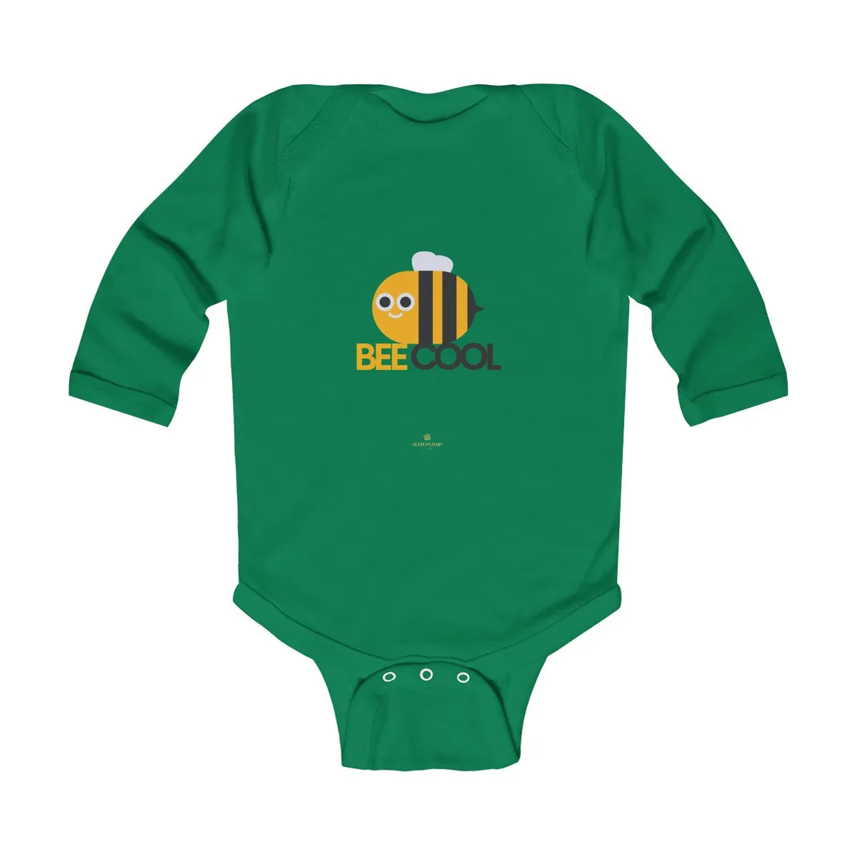 Bee Infant Long Sleeve Bodysuit, Be Cool Cute Baby Boy or Girls Kids Clothes- Made in USA