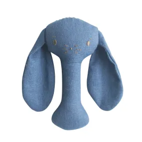 Bobby Bunny Stick Rattle - Chambray Linen