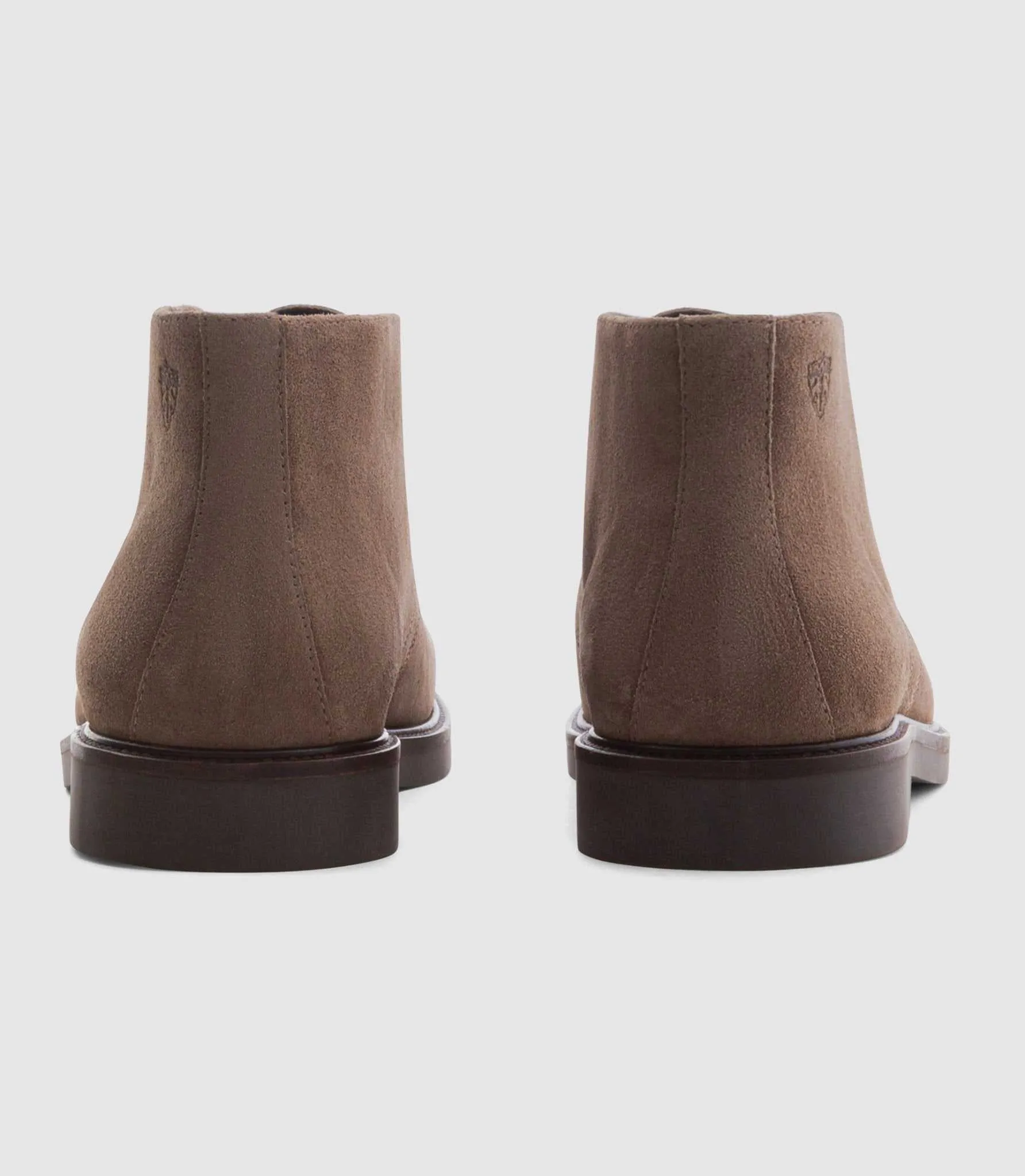 Bottines en cuir suède taupe "Celil"