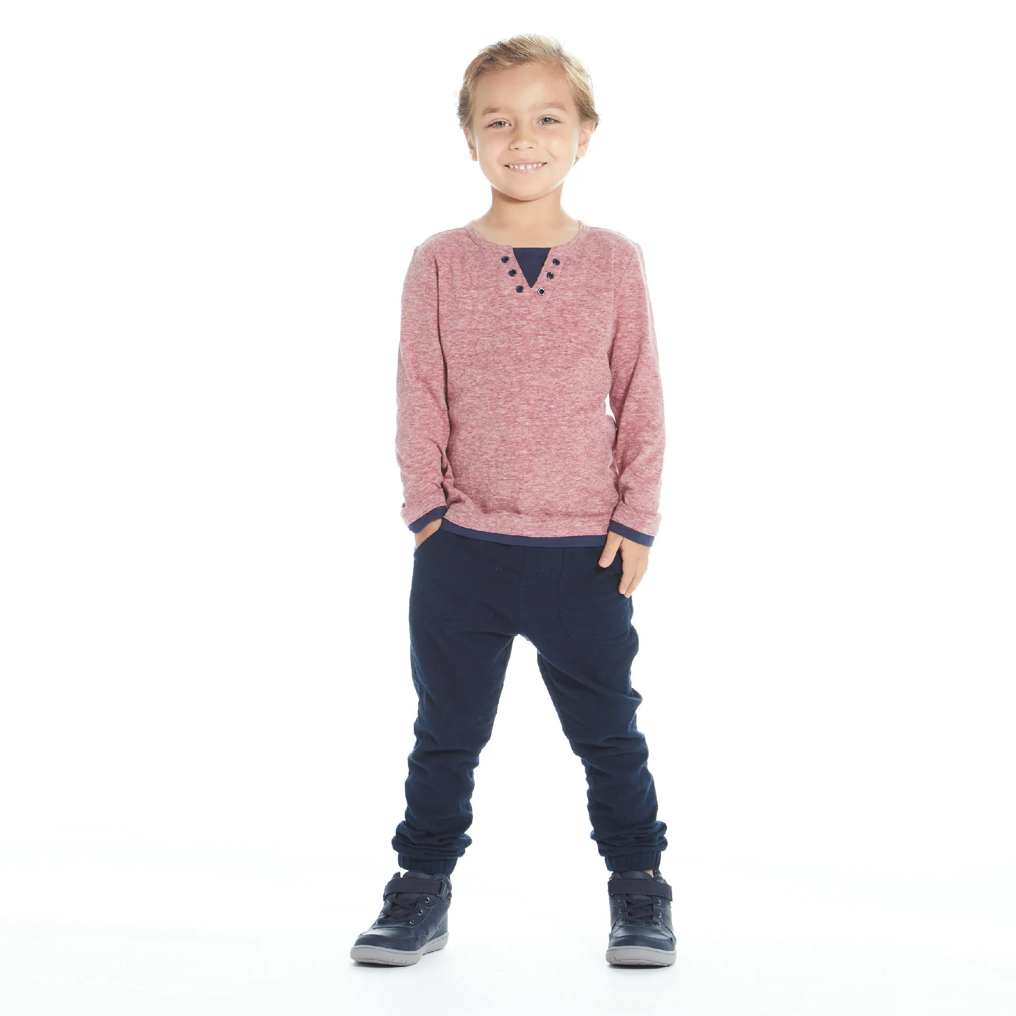 Boys Jersey Henley Tee