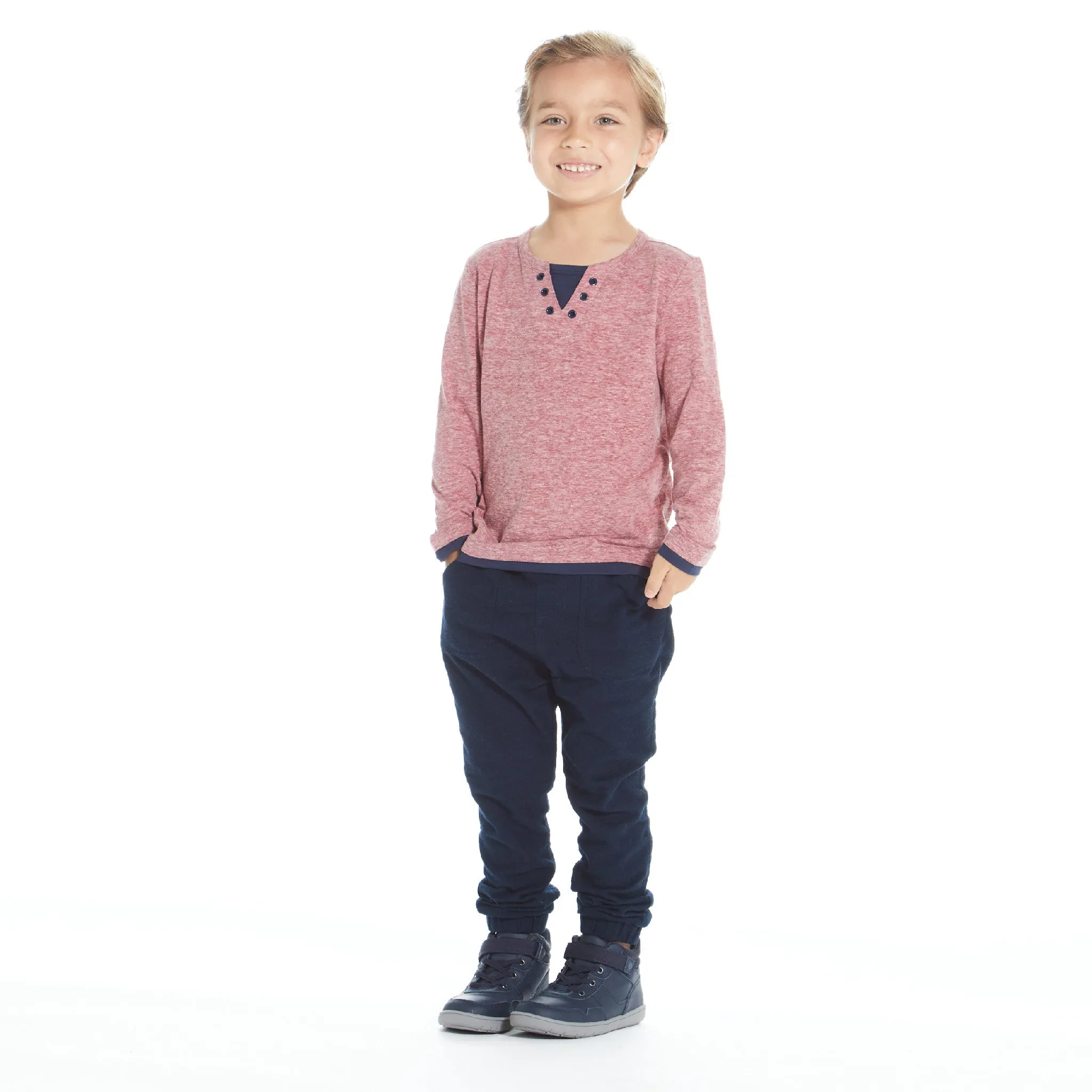 Boys Jersey Henley Tee