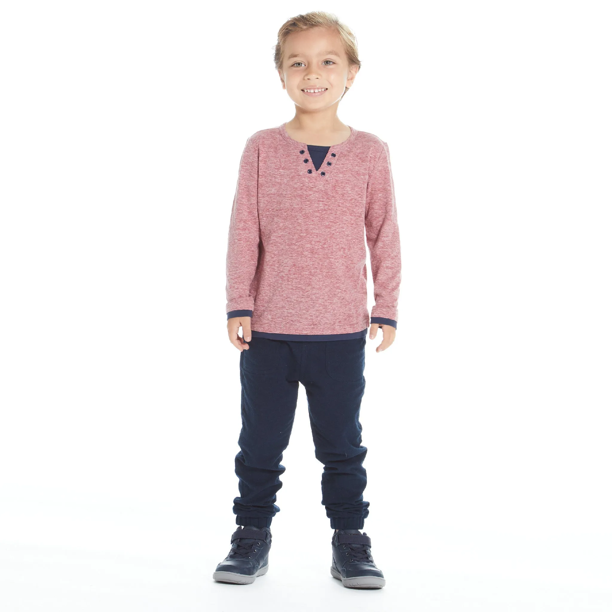 Boys Jersey Henley Tee