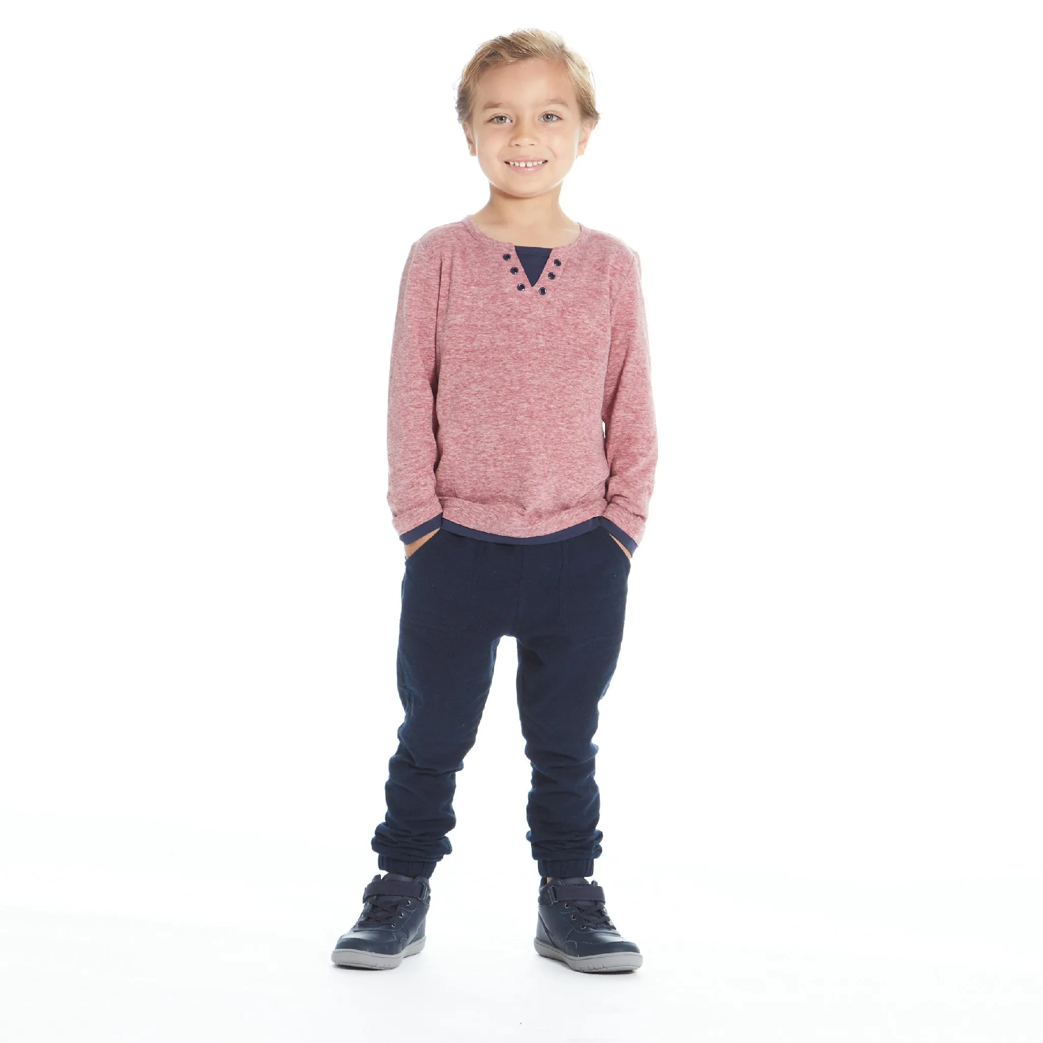 Boys Jersey Henley Tee