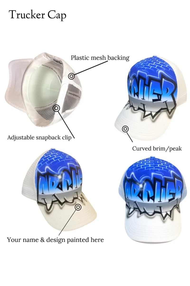 Brick Wall Cut Style Combo (12) 1x TruckerCap, 1x Backpack, 1x Lunchbox