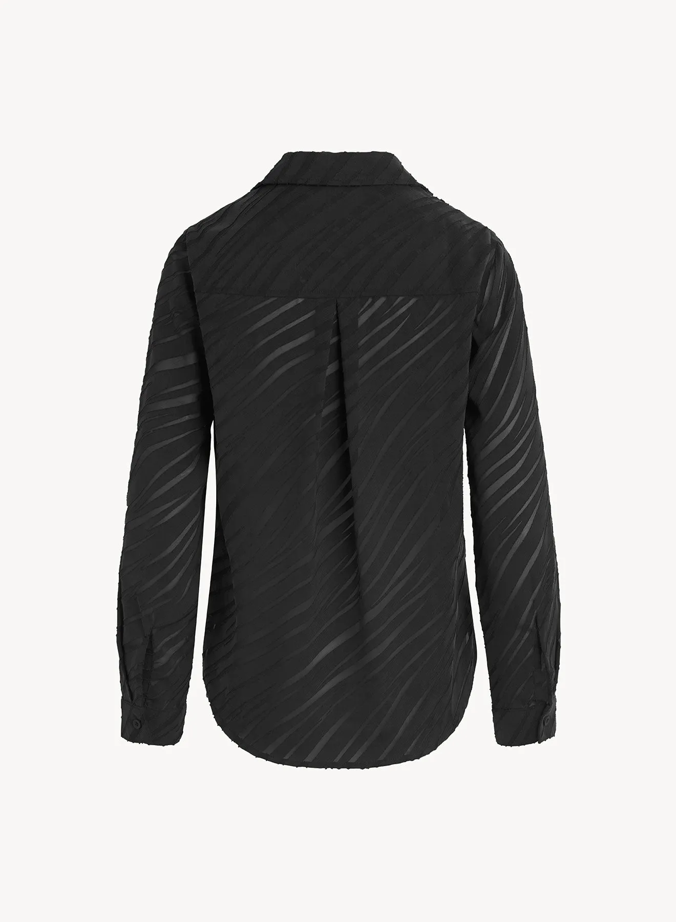 Burn Out Button Down Shirt - Black Zebra