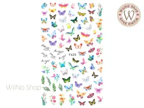 Butterfly Adhesive Nail Art Sticker - 1 pc (F625)