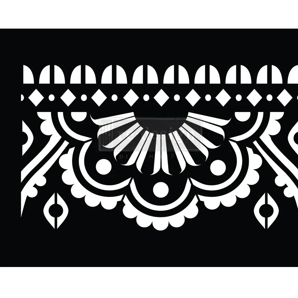 CeCe Restyled-Mendhi Border - Stick and Style Stencil