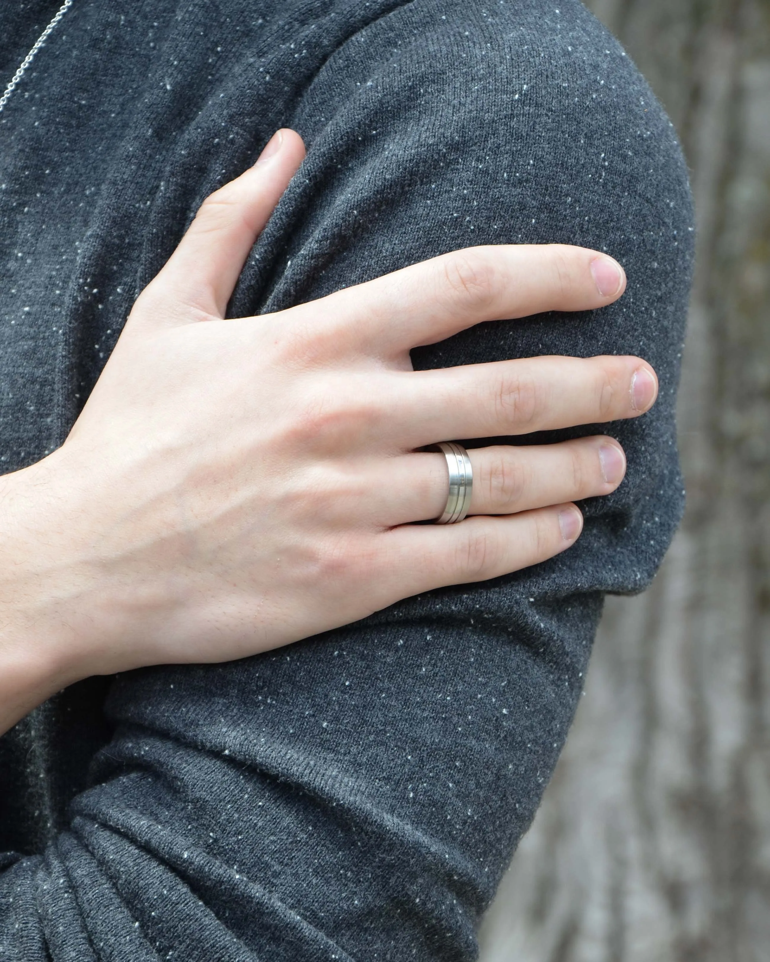 Charming Uomo Ring in Stainless