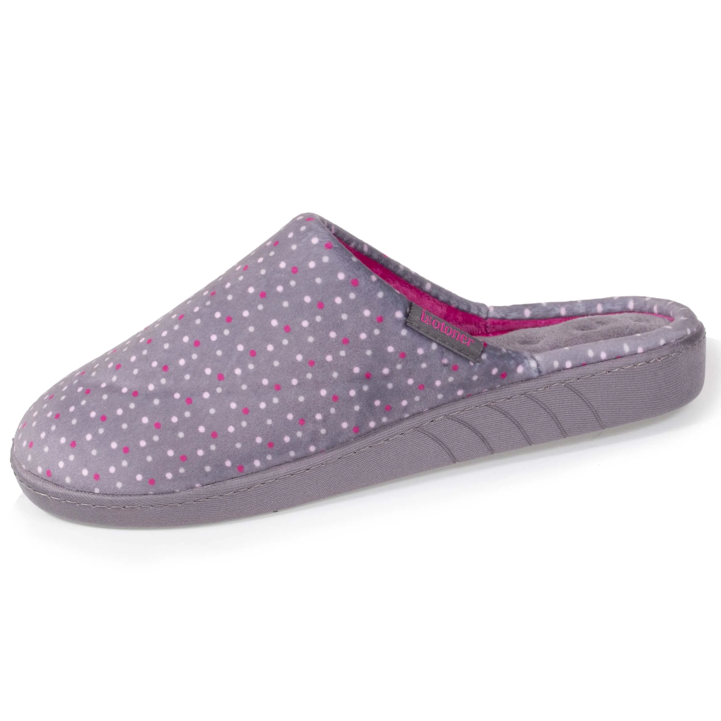 Chaussons mules Femme Pois Violet