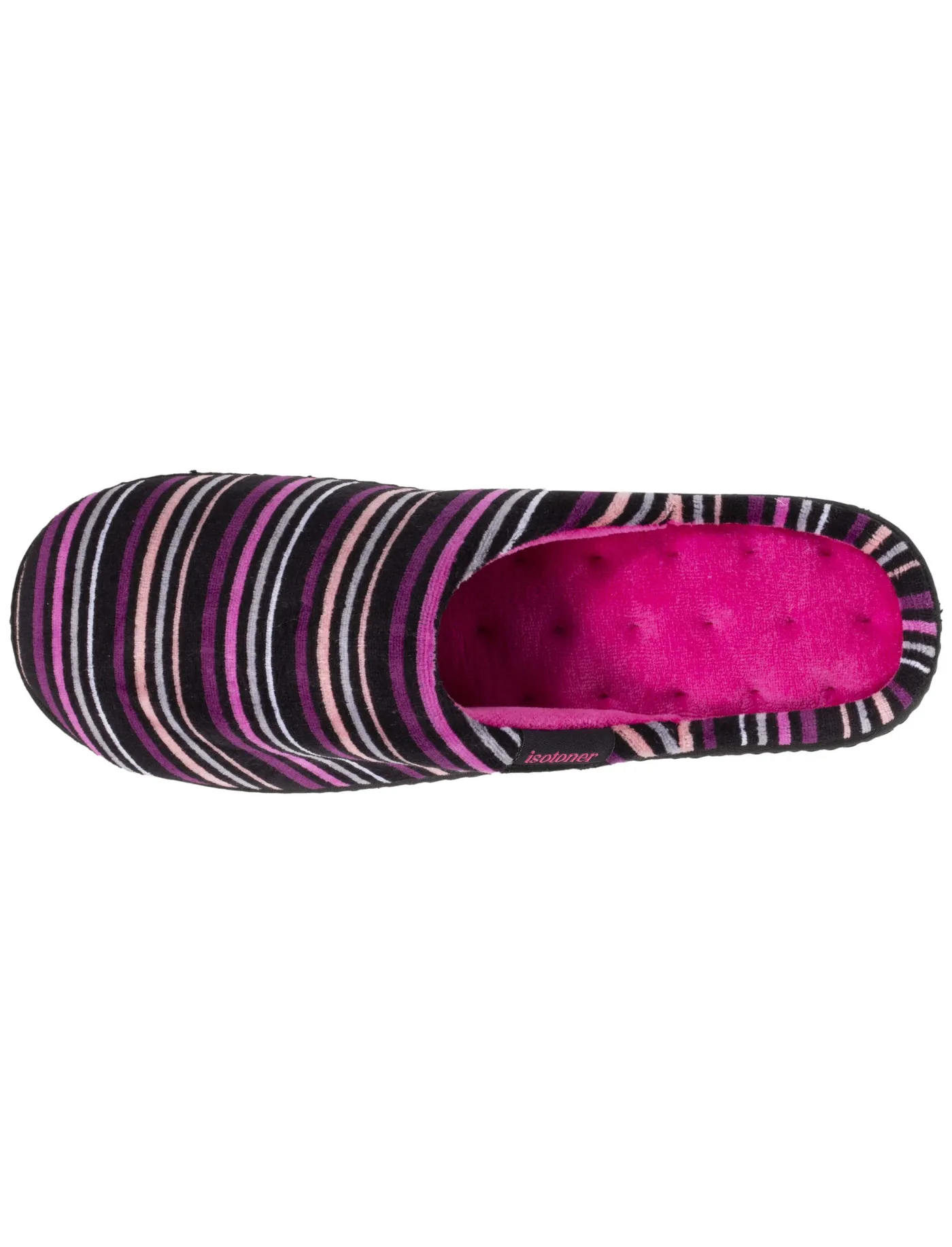 Chaussons mules Femme Rayures Fuschia