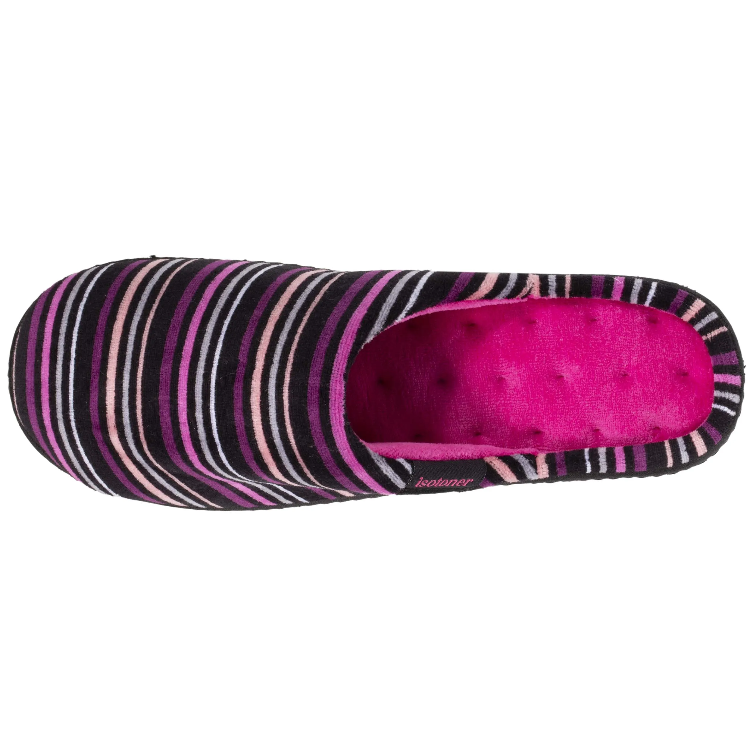 Chaussons mules Femme Rayures Fuschia