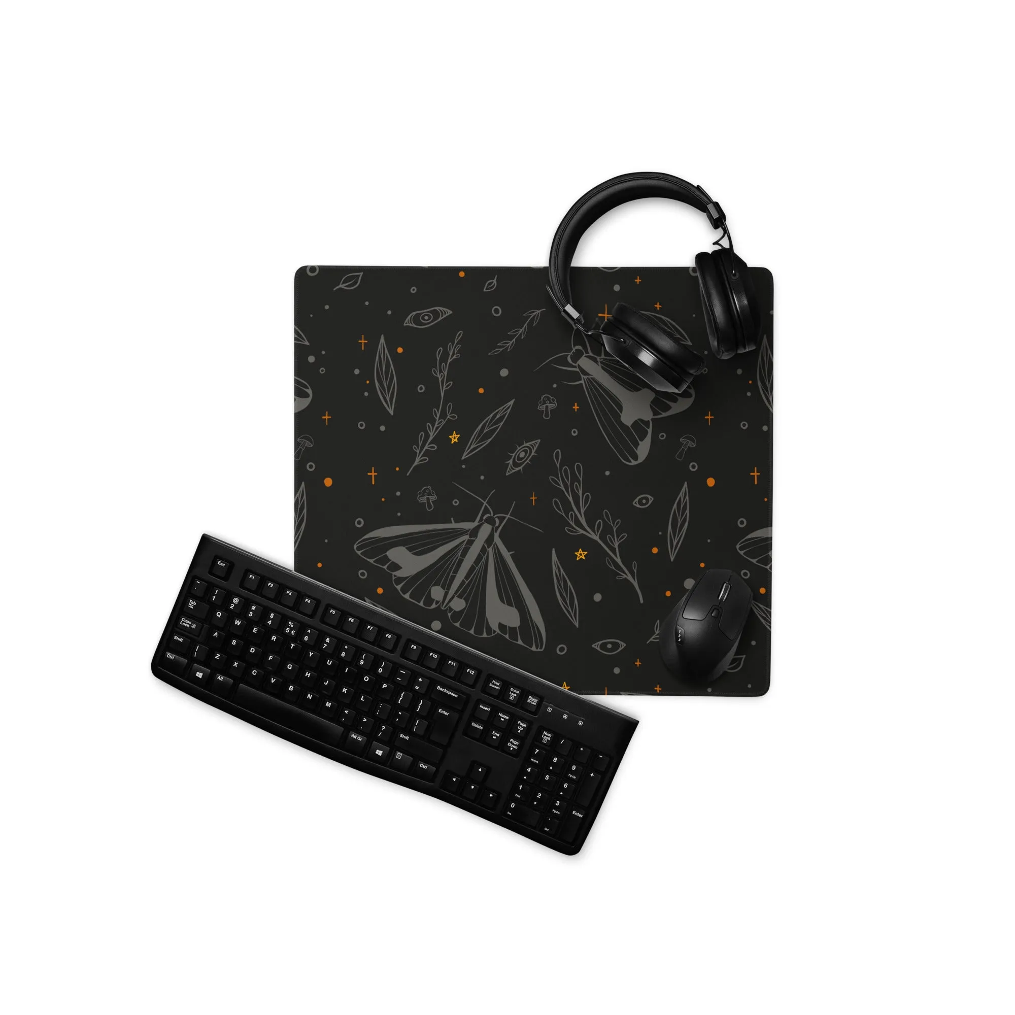 Clymene Moth, Dark, Gaming Mouse Pad