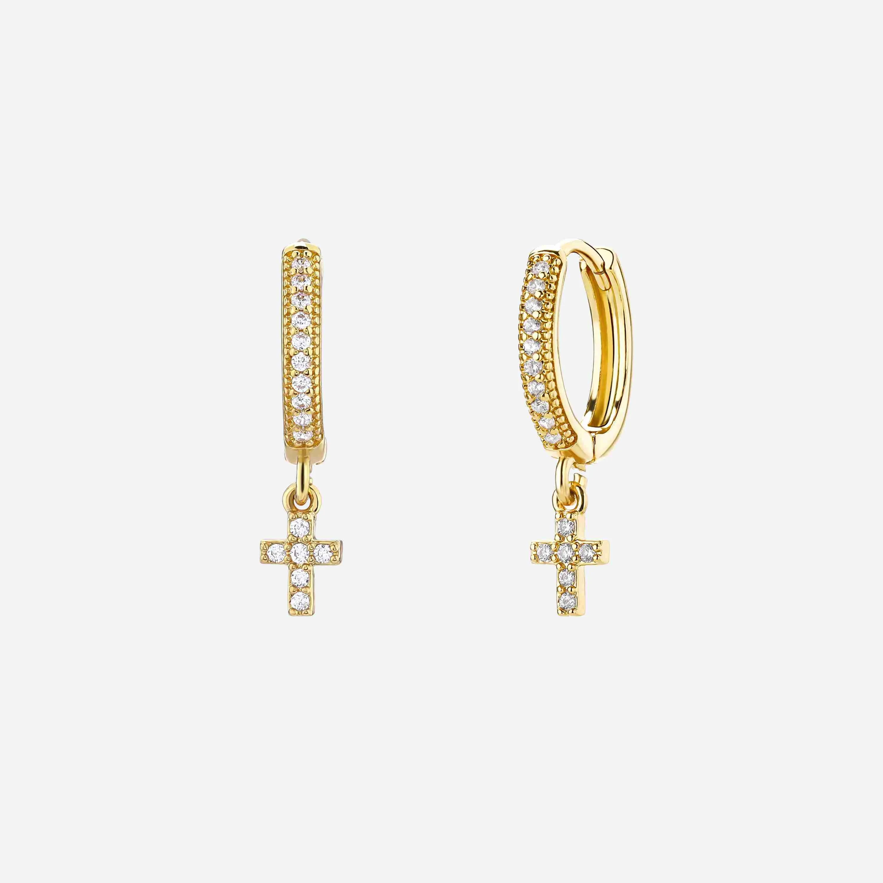 Cross Dangle Earrings