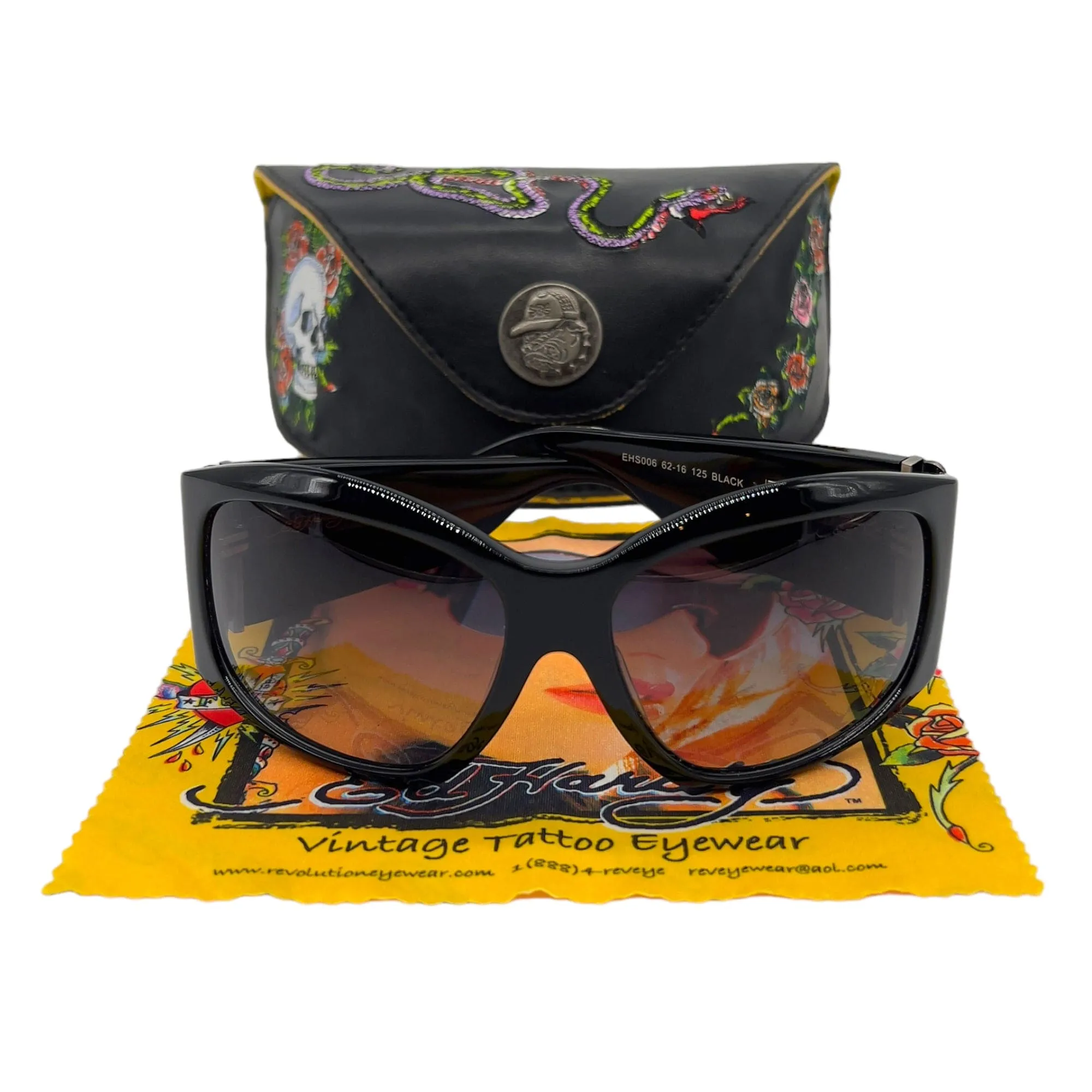 ED HARDY Vintage "True Love" Tattoo Sunglasses - Black New w/Out Tags