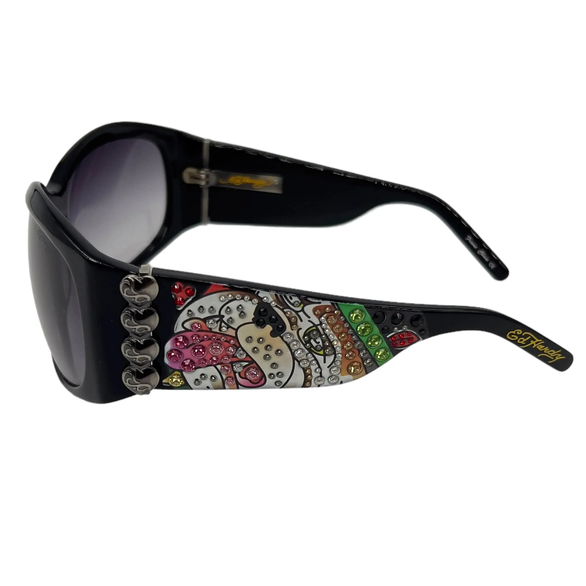 ED HARDY Vintage "True Love" Tattoo Sunglasses - Black New w/Out Tags