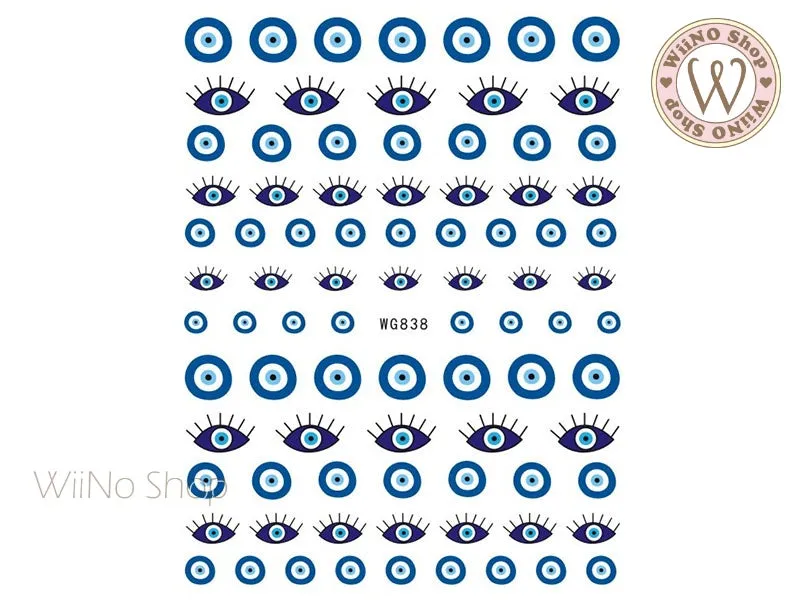 Evil Eye Adhesive Nail Art Sticker - 1 pc (WG838)