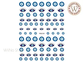 Evil Eye Adhesive Nail Art Sticker - 1 pc (WG838)