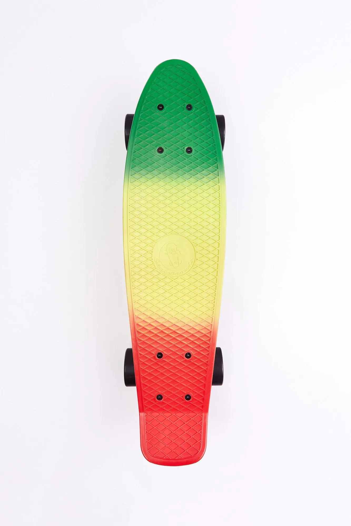 Fish Rasta Marble Black Wheel 22" Cruiser