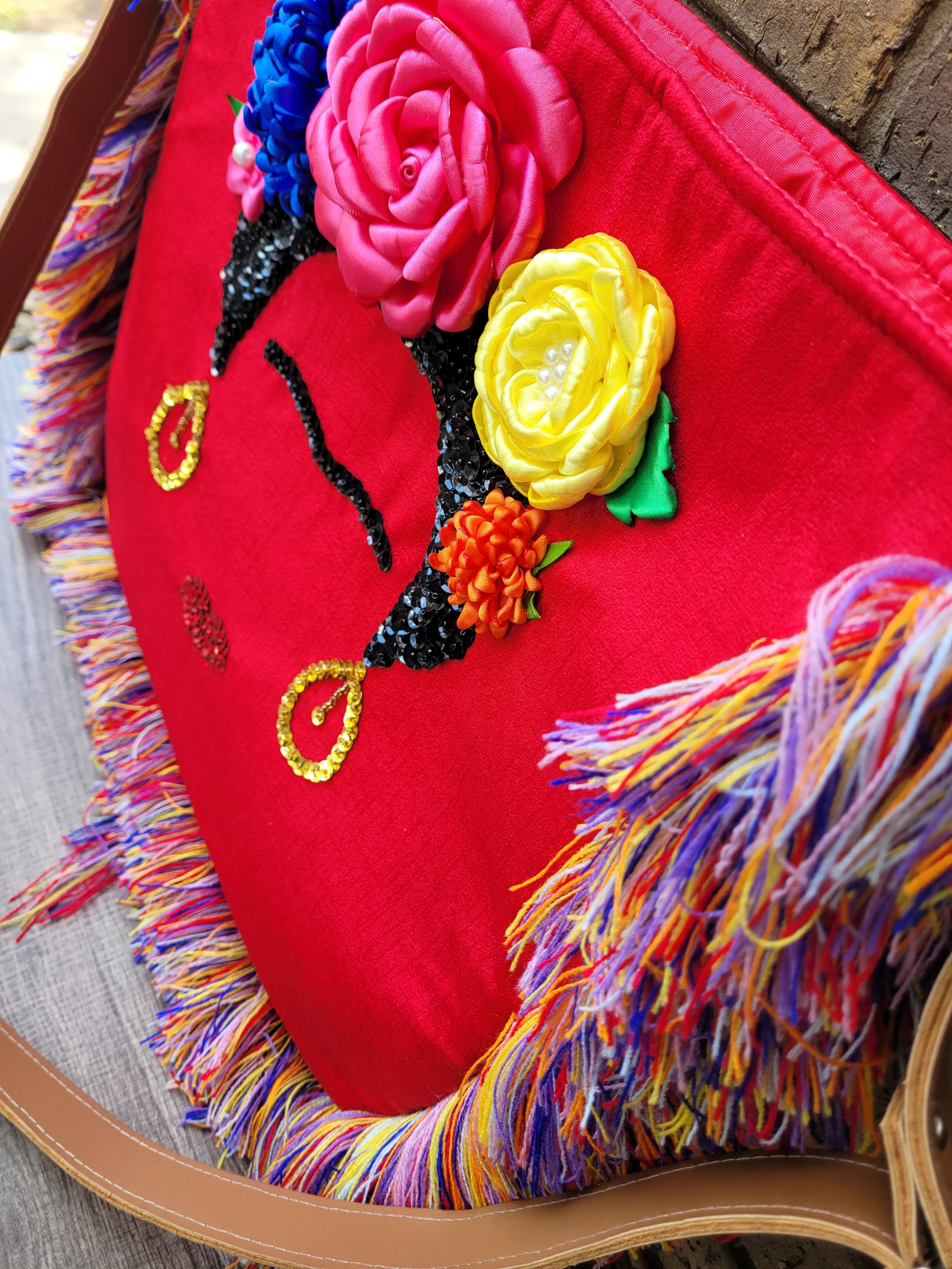 Frida  flowers purse